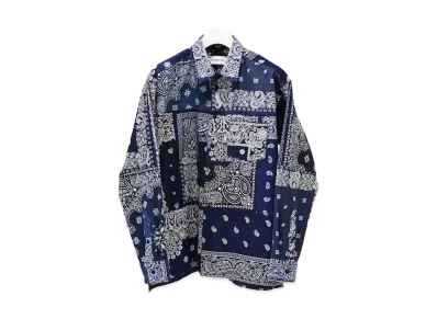 MIYAGIHIDETAKA (4) Navy Bandana L/S Shirt "Navy"