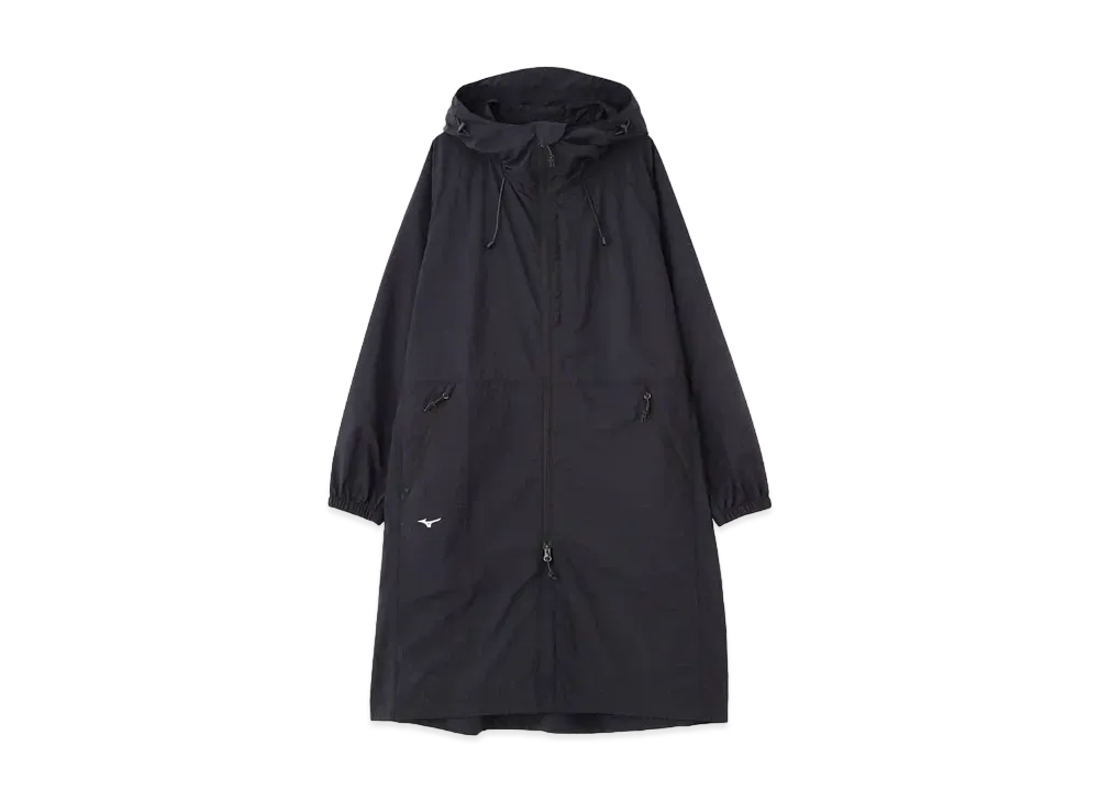 MIZUNO For Margaret Howell Women's Water Reparent Taslan Nylon Coat "Black"