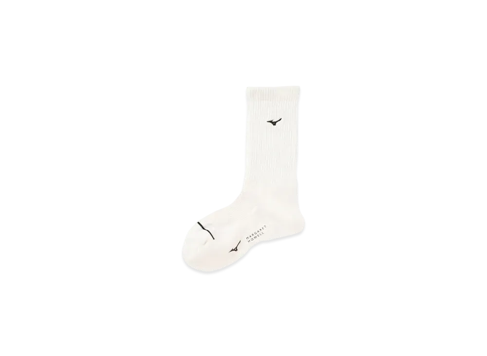 MIZUNO For Margaret Howell Women's Dry Vector Socks "White"