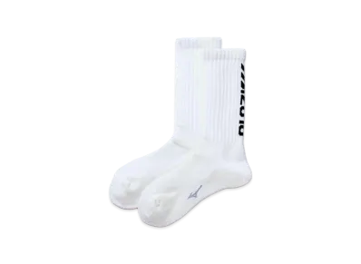 MIZUNO Dry Vector Pile Regular Socks "White/Black"