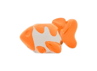 LOEWE Fish Dice "Silver/Orange"