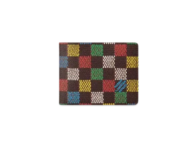 Louis Vuitton Slender Wallet LV Vers Damier Ebene Coated "Multicolor"