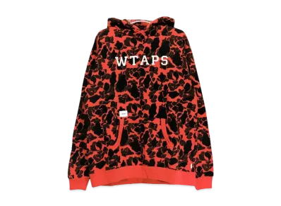 WTAPS 18AW Design Hooded College/Sweatshirt Cotton Camo "Orange"