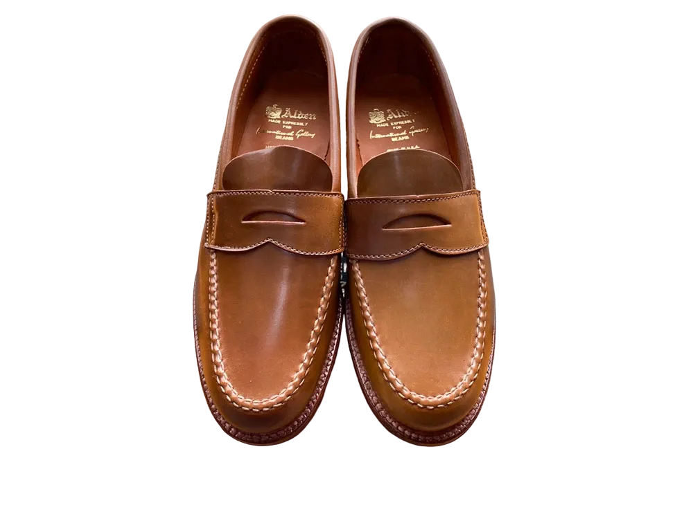 ALDEN BEAMS Exclusive Unlined Loafer Van Shell Cordovan "Whiskey" N0203 D Single Leather Sole