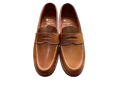 ALDEN BEAMS Exclusive Unlined Loafer Van Shell Cordovan "Whiskey" N0203 D Single Leather Sole