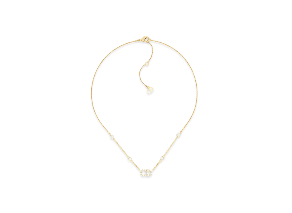 ディオール クレール ディー リュヌ ネックレス メタル・レジンパール・クリスタル "ホワイト/ゴールド" N1033CDLCY_D301