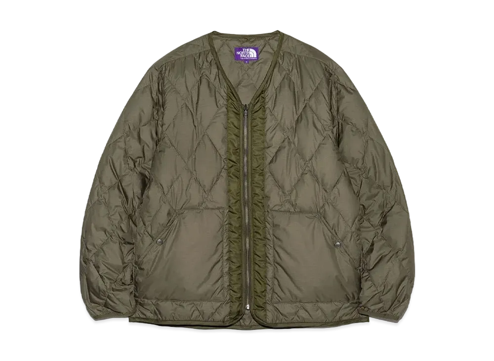 The North Face PURPLE LABEL PLAS Field Down Cardigan "Olive Drab"