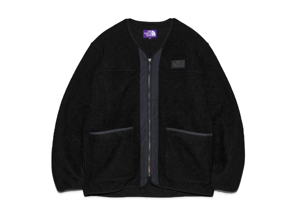 The North Face PURPLE LABEL PLAS Wool Fleece Field Cardigan "Black"