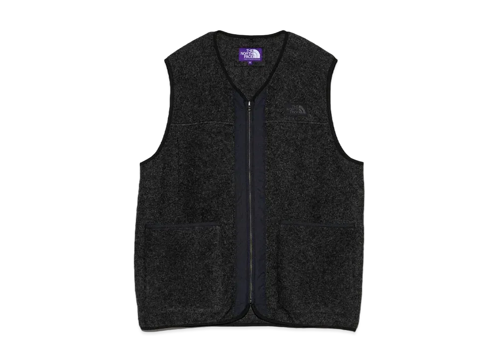 The North Face PURPLE LABEL PLAS Wool Fleece Field Vest "Mix Charcoal"