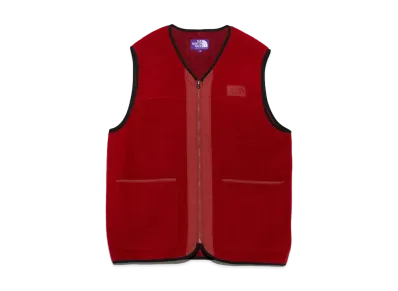 The North Face PURPLE LABEL PLAS Wool Fleece Field Vest "Red"