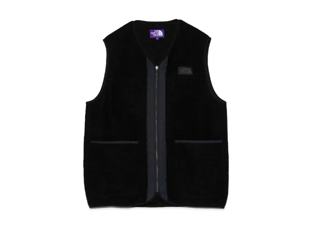 The North Face PURPLE LABEL PLAS Wool Fleece Field Vest "Black"