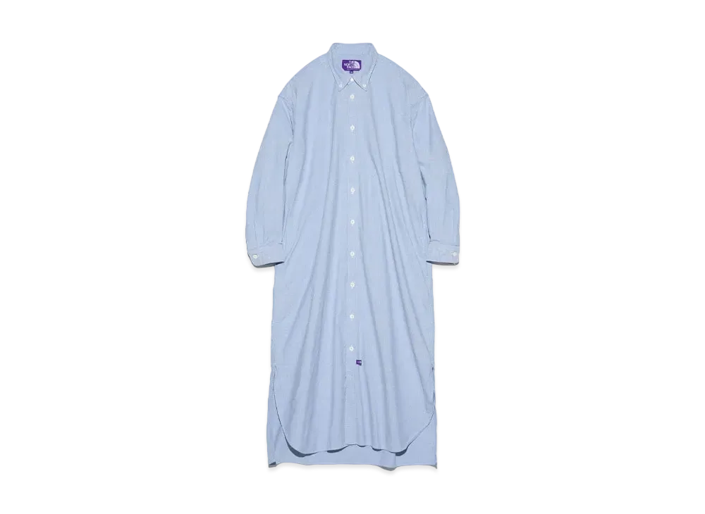 The North Face PURPLE LABEL Button Down Field Shirt Dress "Sax"