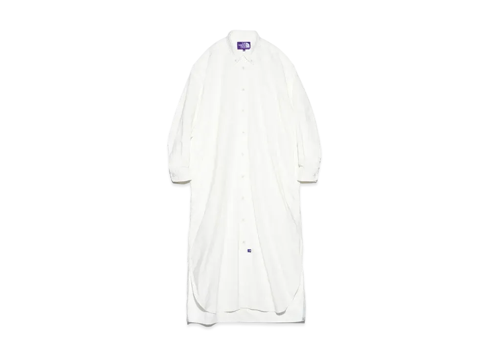The North Face PURPLE LABEL Button Down Field Shirt Dress "White"