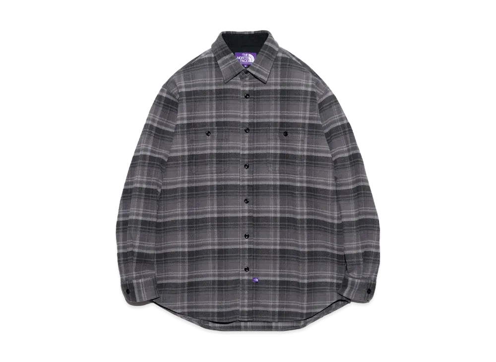 The North Face PURPLE LABEL Flannel Double Pocket Field Work Shirt "Charcoal"