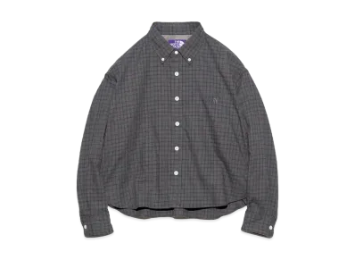 The North Face PURPLE LABEL Button Down Tattersall Field Cropped Shirt "Asphalt Gray"