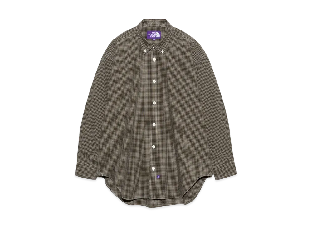 The North Face PURPLE LABEL Button Down Gingham Field Shirt "Khaki"