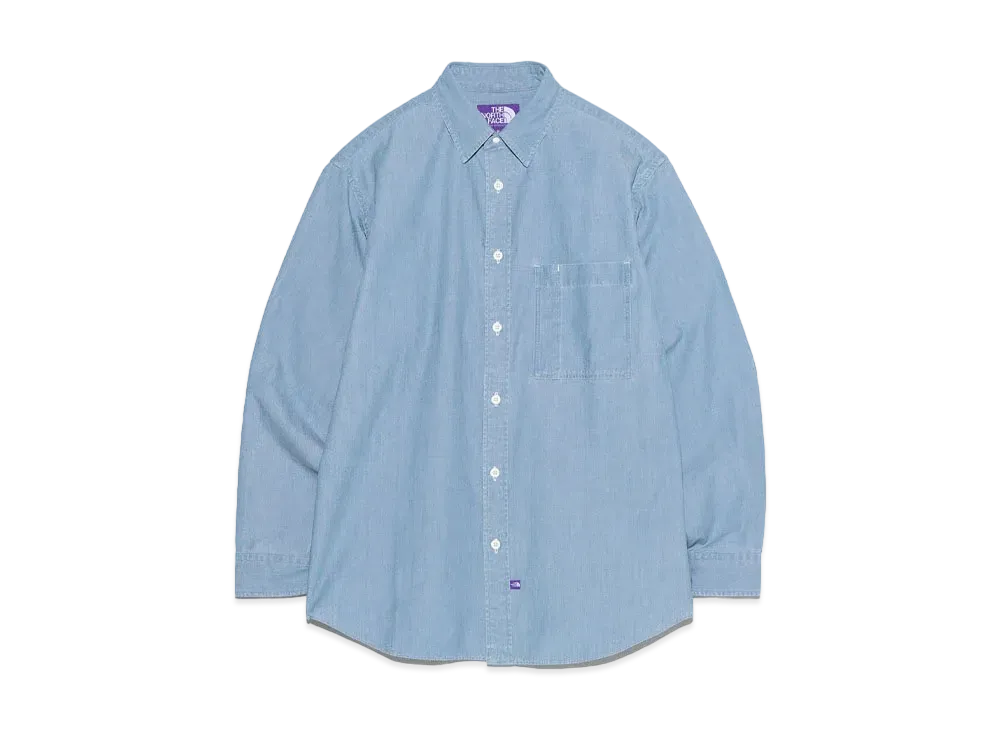 The North Face PURPLE LABEL Regular Collar Chambray Field Shirt "Indigo Bleach"