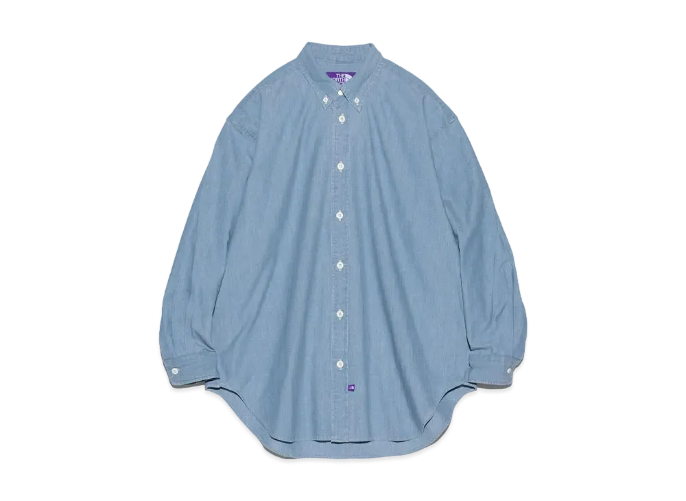 The North Face PURPLE LABEL Button Down Chambray Field Shirt "Indigo Bleach"