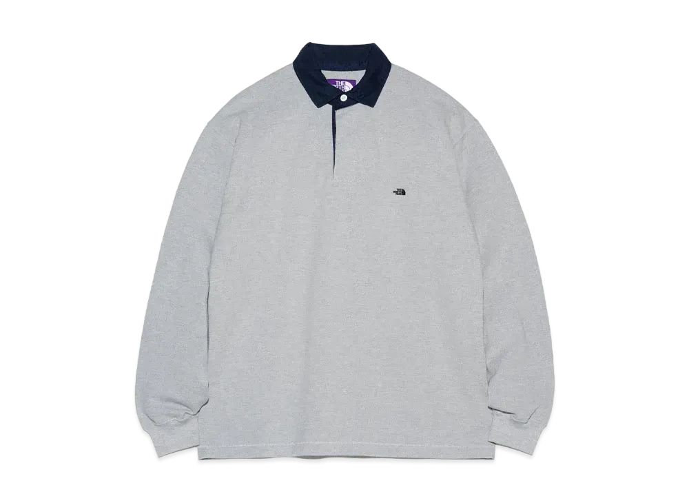 The North Face PURPLE LABEL Moss Stitch Field Rugby Shirt "Mix Gray"