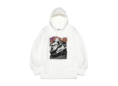 The North Face PURPLE LABEL 10oz Mountain Graphic Hoodie "Off White"