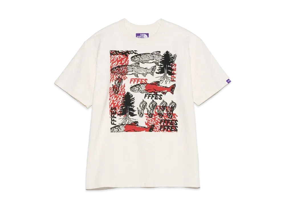 The North Face PURPLE LABEL FFFES Patterned Graphic Tee "Natural"
