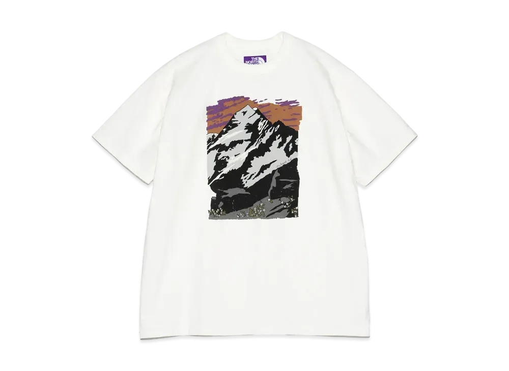 The North Face PURPLE LABEL 7oz Mountain Graphic Tee "Off White"