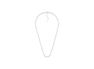 Dior CD Icon Thin Chain Link Necklace "Silver"