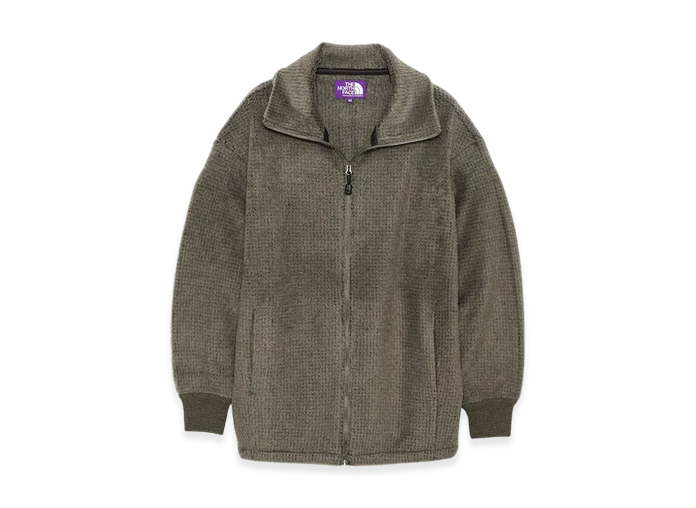 The North Face Purple Label Polartec Wool Fleece Zip Up Sweater "Asphalt Gray"
