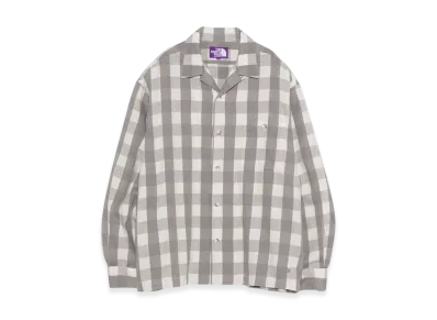 The North Face Purple Label Checkerboard Field Open Collar Shirt "Asphalt Gray"