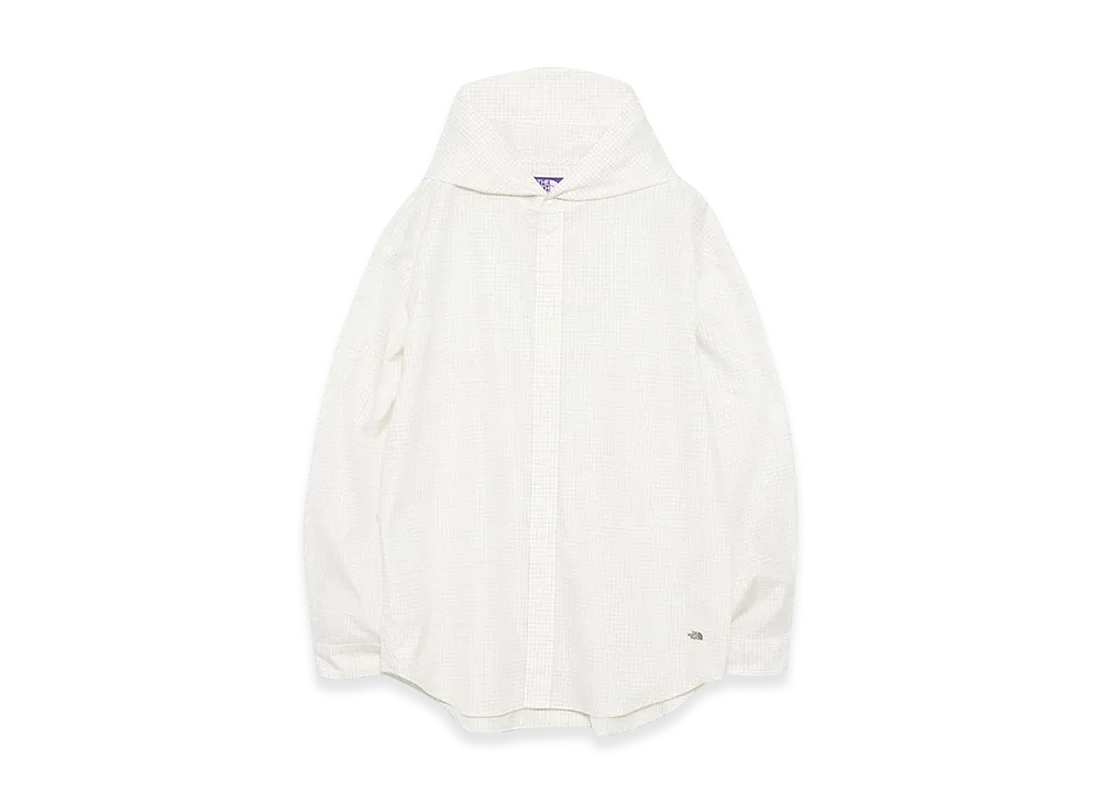 The North Face Purple Label Graph Check Mountain Hooded Shirt "Stone"