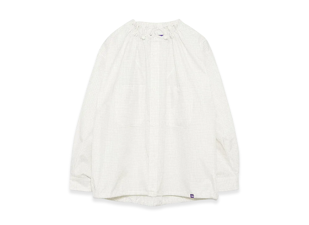 The North Face Purple Label Graph Check Field Shirred Shirt "Stone"