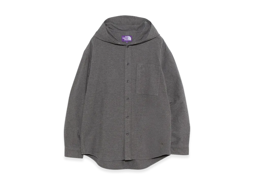The North Face Purple Label Flannel Mountain Hooded Shirt "Asphalt Gray"