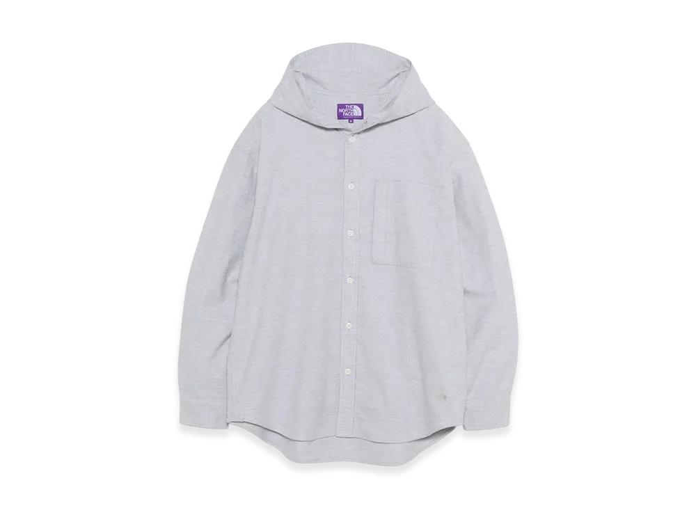The North Face Purple Label Flannel Mountain Hooded Shirt "Stone"