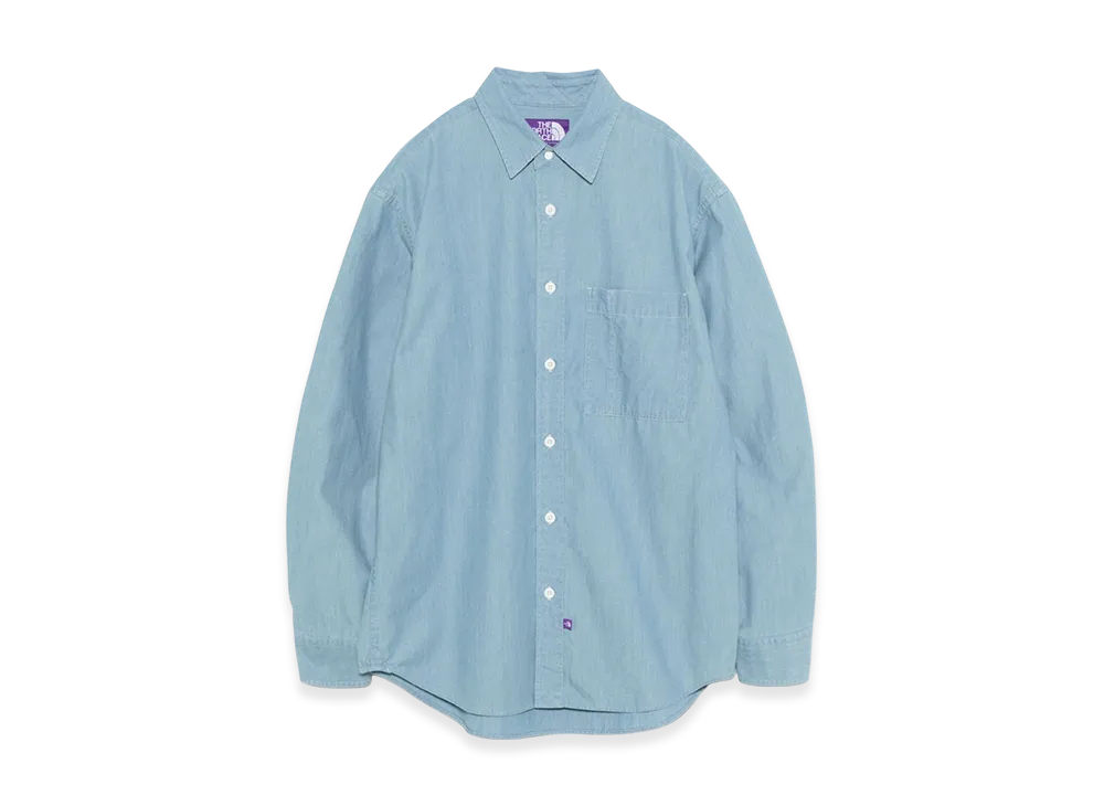 The North Face Purple Label Regular Collar Chambray Field Shirt "Indigo Bleach"