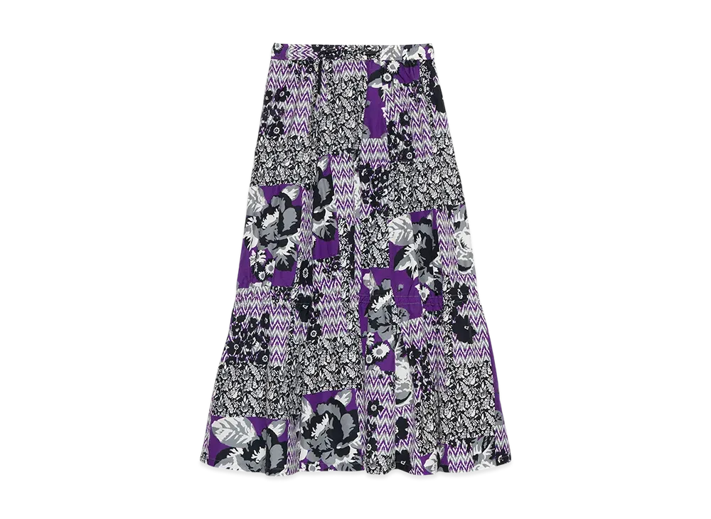 The North Face PURPLE LABEL Flower Printed Field Tiered Skirt "Floral Patchwork"