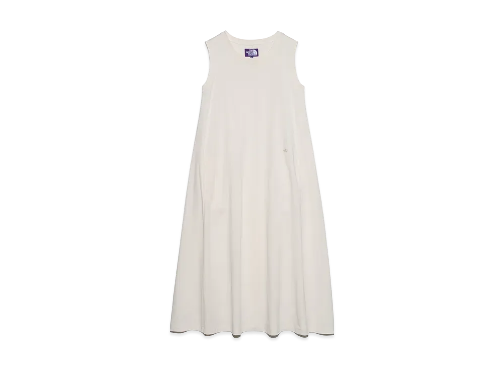 The North Face PURPLE LABEL Cotton Jersey Sleeveless Flared Dress "Ivory"
