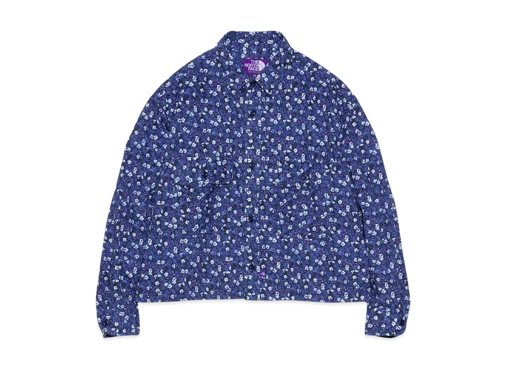 The North Face PURPLE LABEL Flower Printed Cropped Shirt "Navy"