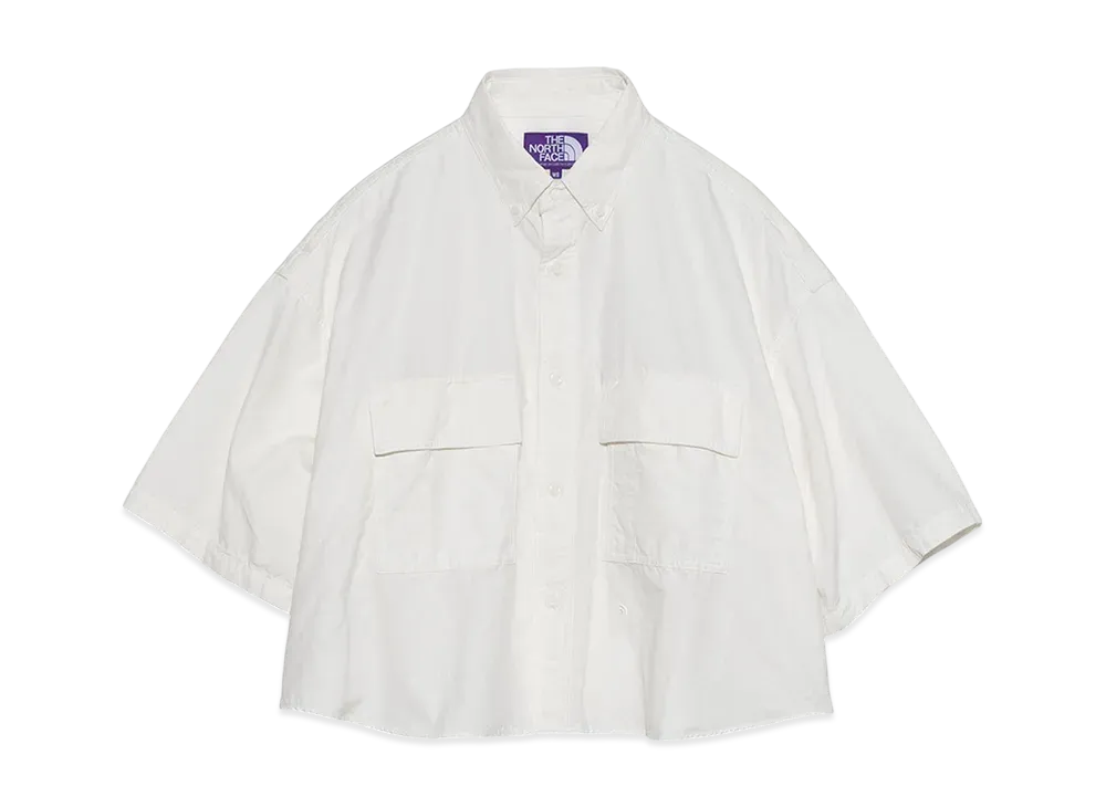 The North Face PURPLE LABEL Button Down Field S/S Cropped Shirt "White"