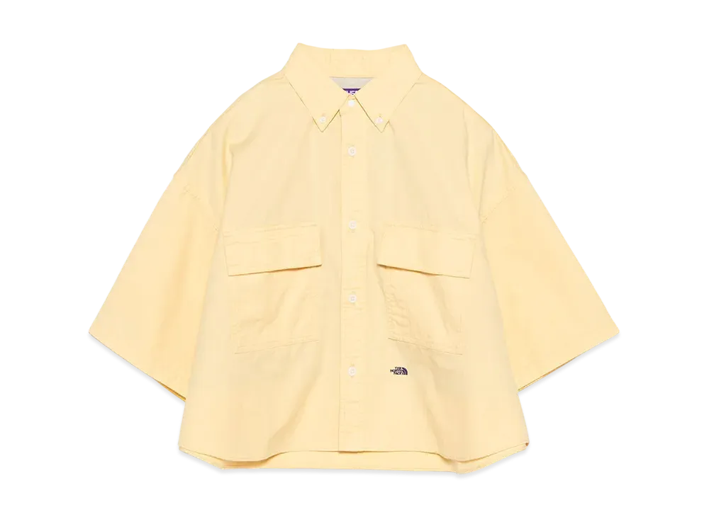The North Face PURPLE LABEL Button Down Field S/S Cropped Shirt "Yellow"