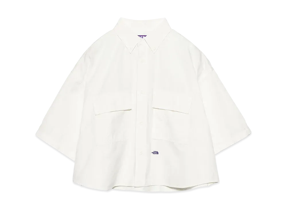The North Face PURPLE LABEL Button Down Field S/S Cropped Shirt "White"