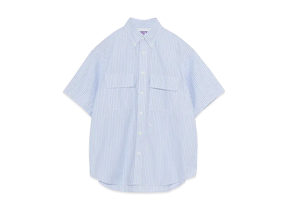 The North Face PURPLE LABEL Button Down Striped Field S/S Shirt "Sax"