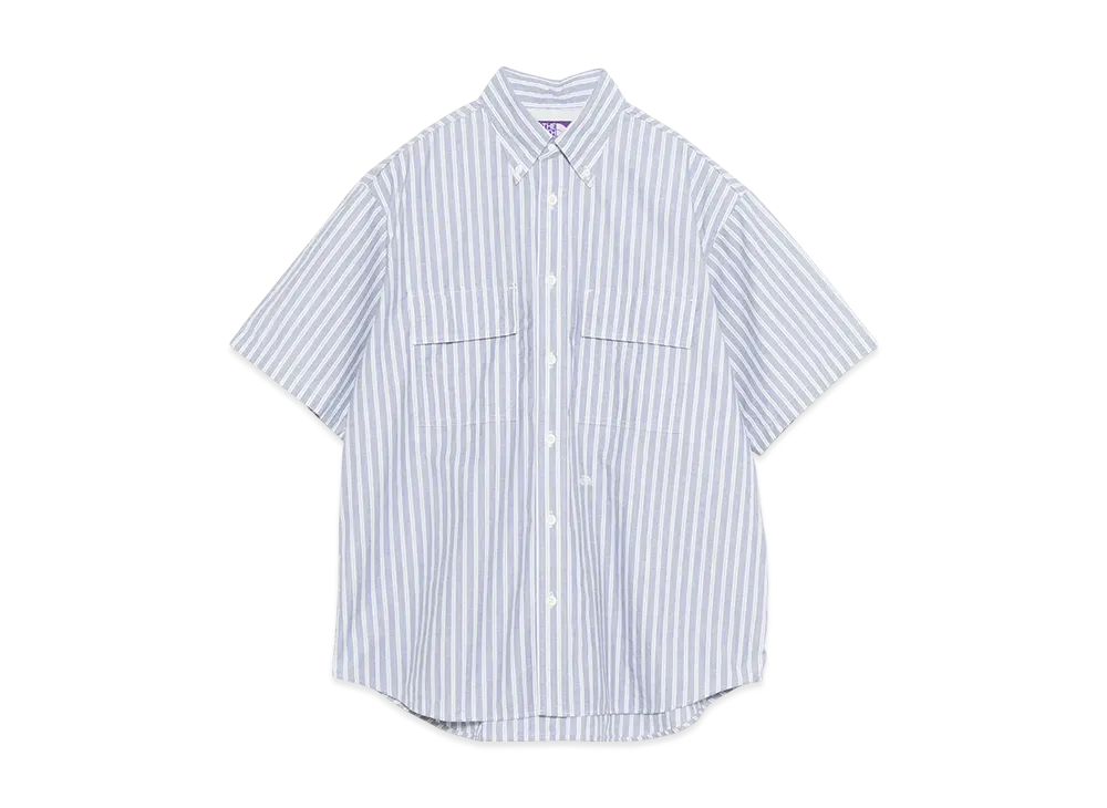 The North Face PURPLE LABEL Button Down Striped Field S/S Shirt "Navy"