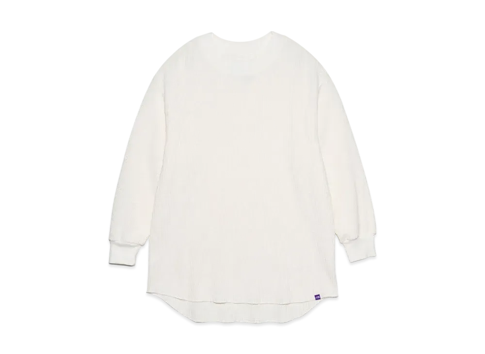 The North Face PURPLE LABEL Waffle Crewneck Long Tee "Off White"