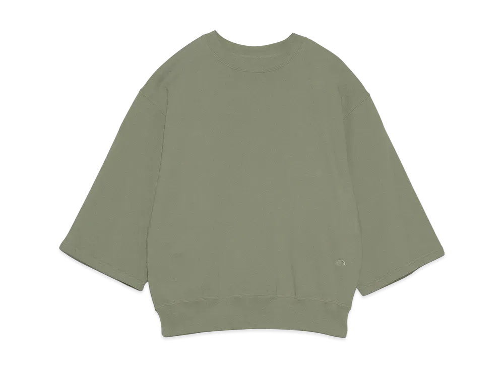 The North Face PURPLE LABEL 11oz Field Cropped Sleeve Sweatshirt "Sage Green"