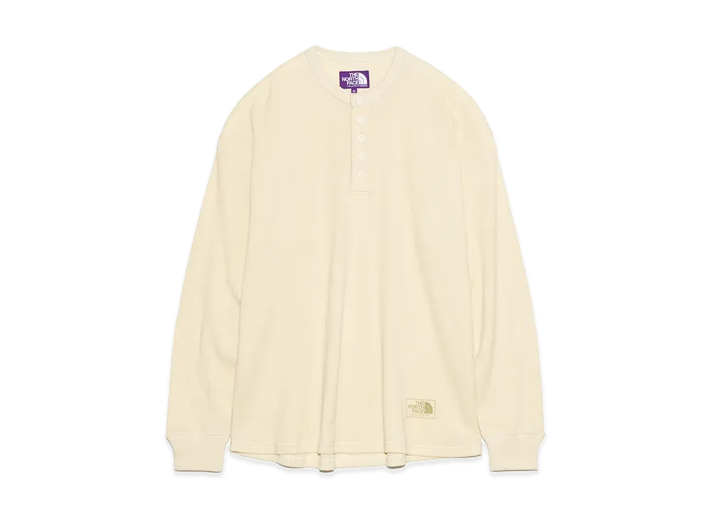 The North Face PURPLE LABEL Field Long Sleeve Henley Neck Graphic Tee "Ivory"