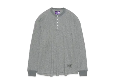 The North Face PURPLE LABEL Field Long Sleeve Henley Neck Graphic Tee "Mix Gray"