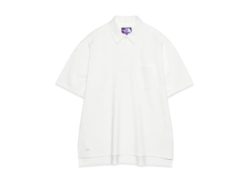 The North Face PURPLE LABEL Moss Stitch Field Big Polo "White"
