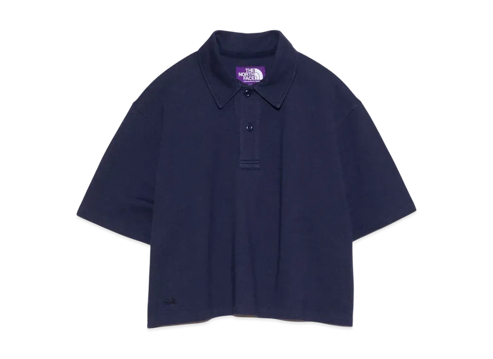 The North Face PURPLE LABEL Moss Stitch Field Cropped Polo "Navy"