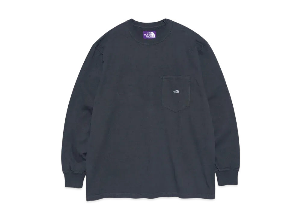 The North Face PURPLE LABEL 7oz Long Sleeve Pocket Tee "Asphalt Gray/Off White"