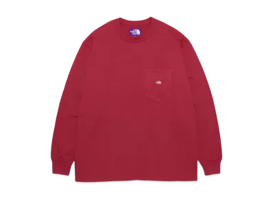 The North Face PURPLE LABEL 7oz Long Sleeve Pocket Tee "Crimson/Off White"
